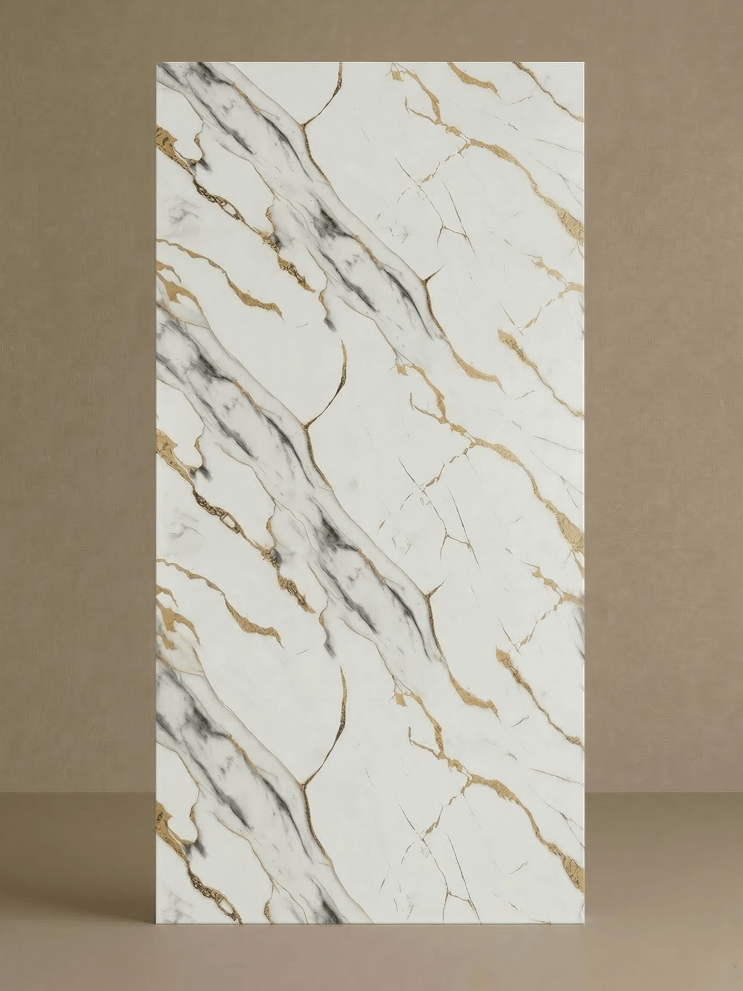 PVC панел Златен мрамор