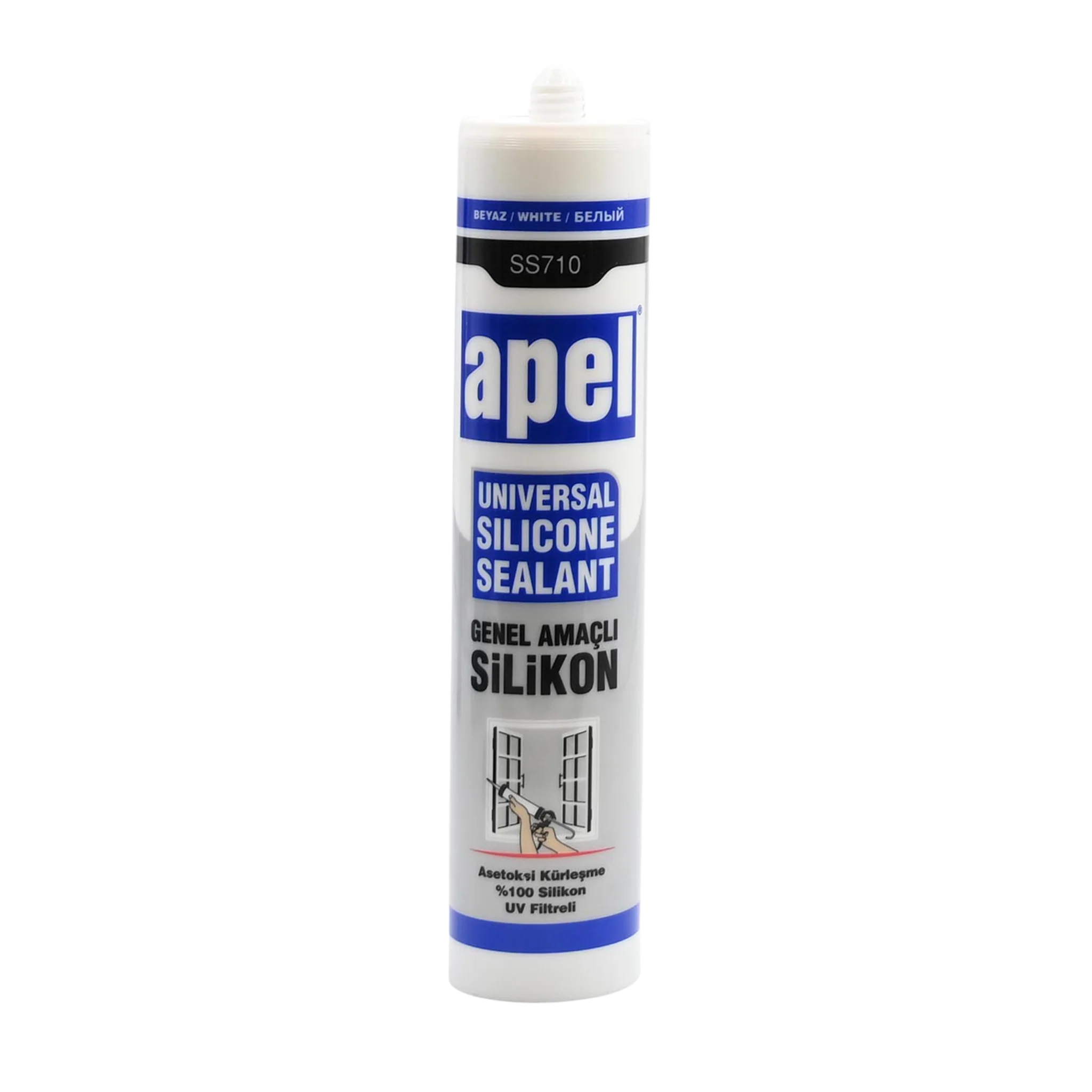 Универсален бял силикон 320 гр.